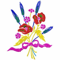 Flowers And Tree Embroidery Design 5
